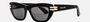 Christian Dior CDIOR B2U 10A0 cat-eye sunglasses for women in full rim acetate, with black/silver frame, and grey lenses. 52mm in lens size, 16mm in bridge size, and 135mm in temple length.