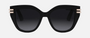 Christian Dior CDIOR B4I 10A1  women's full rim cat-eye sunglasses in black frame and gradient grey lenses, with 53mm lens size, 17mm bridge size, and 135mm temple size. Available in Dubai, UAE.
