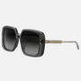 Christian Dior Highlight S3F 45A1 women's full rim square acetate sunglasses in grey frame, and grey smoke gradient lenses, with 56 mm lens size, 17 mm bridge size, and 140 mm temple length. Available in Dubai, UAE.
