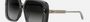 Christian Dior Highlight S3F 45A1 women's full rim square acetate sunglasses in grey frame, and grey smoke gradient lenses, with 56 mm lens size, 17 mm bridge size, and 140 mm temple length. Available in Dubai, UAE.