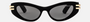Christian Dior CDIOR B1U 10A0 cat-eye sunglasses for women in full rim acetate, with black frame, and grey lenses. 50mm in lens size, 16mm in bridge size, and 135mm in temple length.