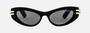 Christian Dior CDIOR B1U 10A0 cat-eye sunglasses for women in full rim acetate, with black frame, and grey lenses. 50mm in lens size, 16mm in bridge size, and 135mm in temple length.