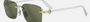 Christian Dior CD Diamond S11U F2C0 unisex's rimless rectangular sunglasses in a silver metal frame with green lenses. Features a 54 mm lens size, 16 mm bridge size, and 145 mm temple length. Available in Dubai, UAE.