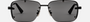 Christian Dior NEODIOR S4U 10A0 pilot sunglasses for women in semi-rimless metal, with black frame, and dark grey lenses. 58mm in lens size, 13mm in bridge size, and 140mm in temple length.