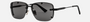 Christian Dior NEODIOR S4U 10A0 pilot sunglasses for women in semi-rimless metal, with black frame, and dark grey lenses. 58mm in lens size, 13mm in bridge size, and 140mm in temple length.