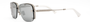 Christian Dior NEODIOR S4U F0A4 pilot sunglasses for women in semi-rimless metal, with metal palladium frame, and grey lenses. 58mm in lens size, 13mm in bridge size, and 140mm in temple length.