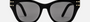 Christian Dior SIGNATURE B4I 10A0 square sunglasses for women in full rim acetate, with black frame, and grey lenses. 52mm in lens size, 19mm in bridge size, and 140mm in temple length.