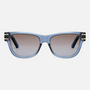Christian Dior Signature S6U 30F2 men's full rim square acetate sunglasses in blue crystal frame, and brown gradient lenses, with 54 mm lens size, 17 mm bridge size, and 135 mm temple length. Available in Dubai, UAE.