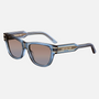 Christian Dior Signature S6U 30F2 men's full rim square acetate sunglasses in blue crystal frame, and brown gradient lenses, with 54 mm lens size, 17 mm bridge size, and 135 mm temple length. Available in Dubai, UAE.