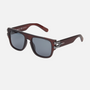 Despada DS 2266 C3 square sunglasses for men in full rim plastic, with dark brown frame, and grey lenses. 55mm in lens size, 20mm in bridge size, and 143mm in temple length.