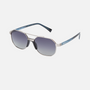 Despada DS 2274 C4 men's full rim geometric sunglasses in a silver blue metal frame with gradient grey lenses. Features a 56 mm lens size, 18 mm bridge size, and 143 mm temple length. Available in Dubai, UAE.