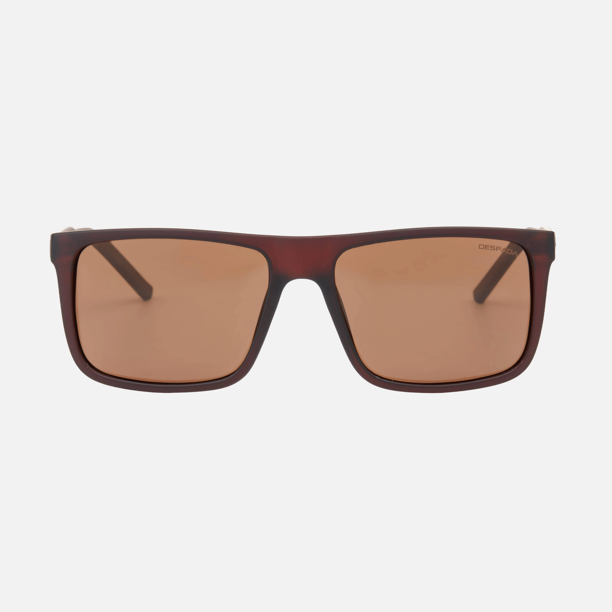 Despada DS 2285 C3 men's full rim square sunglasses in a brown plastic frame with brown lenses. Features a 56 mm lens size, 17 mm bridge size, and 138 mm temple length. Available in Dubai, UAE.