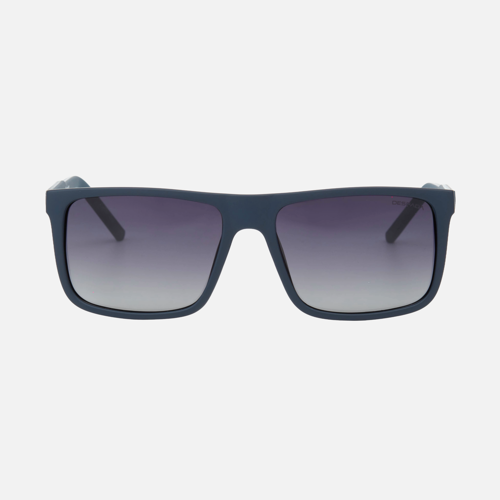 Despada DS 2285 C4 men's full rim square sunglasses in a navy blue plastic frame with gradient grey lenses. Features a 56 mm lens size, 17 mm bridge size, and 138 mm temple length. Available in Dubai, UAE.