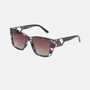 Despada DS 2306 C4 square sunglasses for women in full rim plastic, with red havana frame, and gradient brown lenses. 54mm in lens size, 18mm in bridge size, and 143mm in temple length.