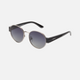 Despada DS 2317 C2 round sunglasses for unisex in full rim metal, with silver frame, and gradient grey lenses. 58mm in lens size, 19mm in bridge size, and 142mm in temple length.