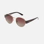 Despada DS 2317 C4 round sunglasses for unisex in full rim metal, with rose gold frame, and gradient brown lenses. 58mm in lens size, 19mm in bridge size, and 142mm in temple length.