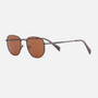 Despada DS 2340 C1 round sunglasses for unisex in full rim metal, with matte black frame, and brown lenses. 50mm in lens size, 20mm in bridge size, and 142mm in temple length.