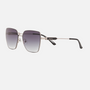 Despada DS 2350 C2 butterfly sunglasses for women in full rim metal, with silver frame, and gradient grey lenses. 58mm in lens size, 16mm in bridge size, and 143mm in temple length.