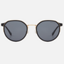 Despada DS 2371 C1 round sunglasses for unisex in full rim metal, with black gold frame, and grey lenses. 54mm in lens size, 23mm in bridge size, and 148mm in temple length.