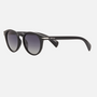 Despada DS 2374 C1 round sunglasses for unisex in full rim plastic, with glossy black frame, and gradient grey lenses. 51mm in lens size, 20mm in bridge size, and 145mm in temple length.