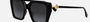 Fendi FE40161I 01B women's full rim square sunglasses in a black acetate frame with grey lenses. Features a 54 mm lens size, 18 mm bridge size, and 140 mm temple length. Available in Dubai, UAE.