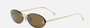 Fendi FE4075US 30J women's rimless oval sunglasses in a gold metal frame with brown lenses. Features a 54 mm lens size, 15 mm bridge size, and 135 mm temple length. Available in Dubai, UAE.