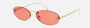 Fendi FE4075US 30S women's rimless oval sunglasses in a gold metal frame with bordeaux  lenses. Features a 54 mm lens size, 15 mm bridge size, and 135 mm temple length. Available in Dubai, UAE.