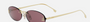 Fendi FE4075US 30Y women's rimless oval sunglasses in a gold metal frame with purple lenses. Features a 54 mm lens size, 15 mm bridge size, and 135 mm temple length. Available in Dubai, UAE.