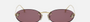 Fendi FE4075US 30Y women's rimless oval sunglasses in a gold metal frame with purple lenses. Features a 54 mm lens size, 15 mm bridge size, and 135 mm temple length. Available in Dubai, UAE.