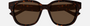 Gucci GG1430SK 002 square sunglasses for men in full rim plastic, with havana frame, and brown lenses. 63mm in lens size, 18mm in bridge size, and 145mm in temple length.