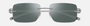 Gucci GG1703S 002 rectangular sunglasses for men in rimless metal, with gunmetal frame, and blue lenses. 55mm in lens size, 17mm in bridge size, and 140mm in temple length.