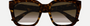 Gucci GG1338SK 002  women's full rim square sunglasses in havana frame and brown gradient lenses, with 54mm lens size, 19mm bridge size, and 145mm temple size. Available in Dubai, UAE.