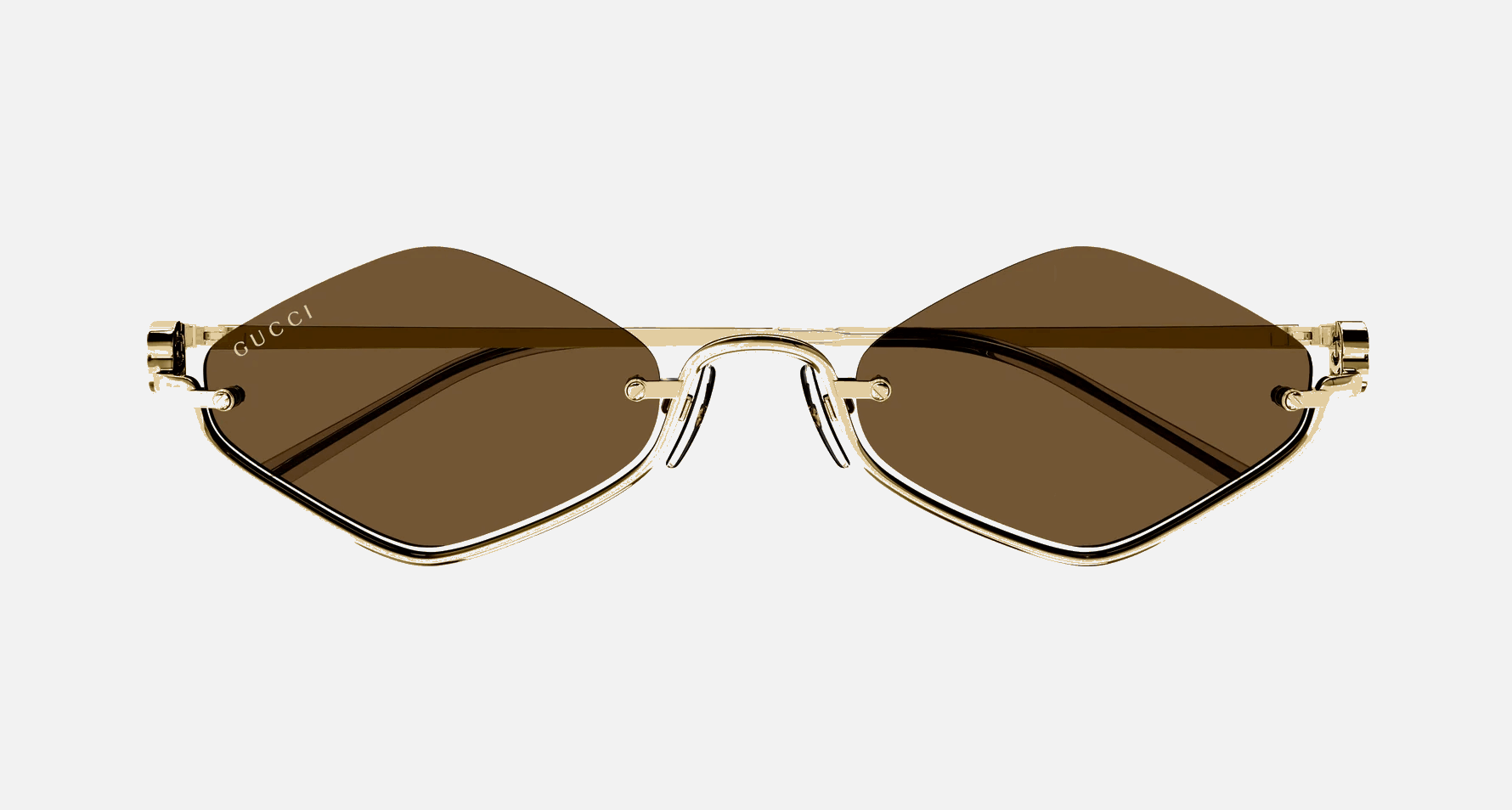 Gucci GG1604S 002 - Gold/Brown Diamond, Women's Sunglasses