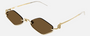 Gucci GG1604S 002 - Gold/Brown Diamond, Women's Sunglasses