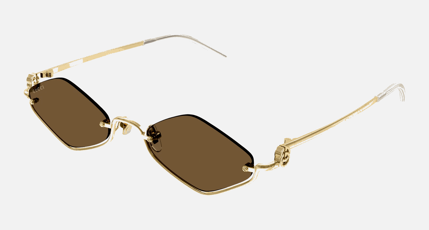 Gucci GG1604S 002 - Gold/Brown Diamond, Women's Sunglasses