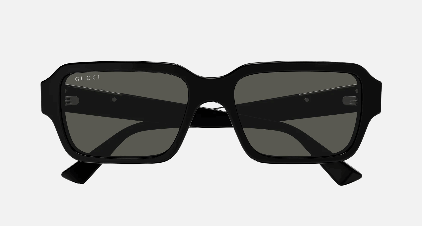 Gucci GG1887S 001 - Black/Grey Men's Sunglasses, Rectangle