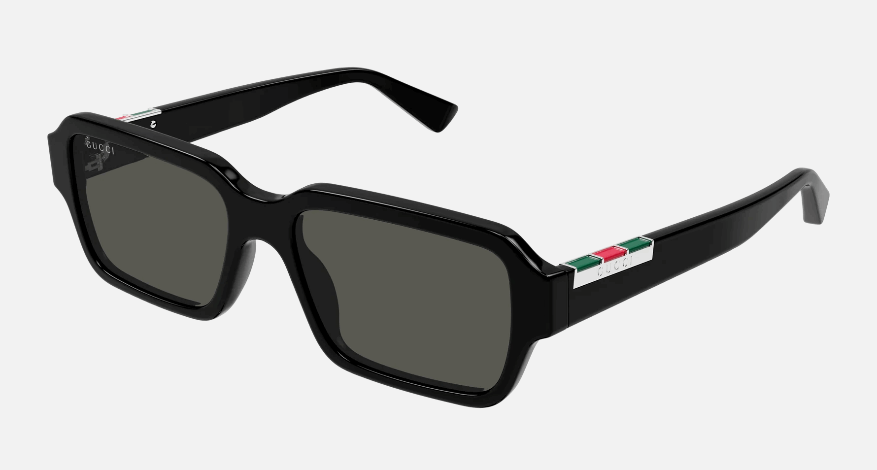 Gucci GG1887S 001 - Black/Grey Men's Sunglasses, Rectangle