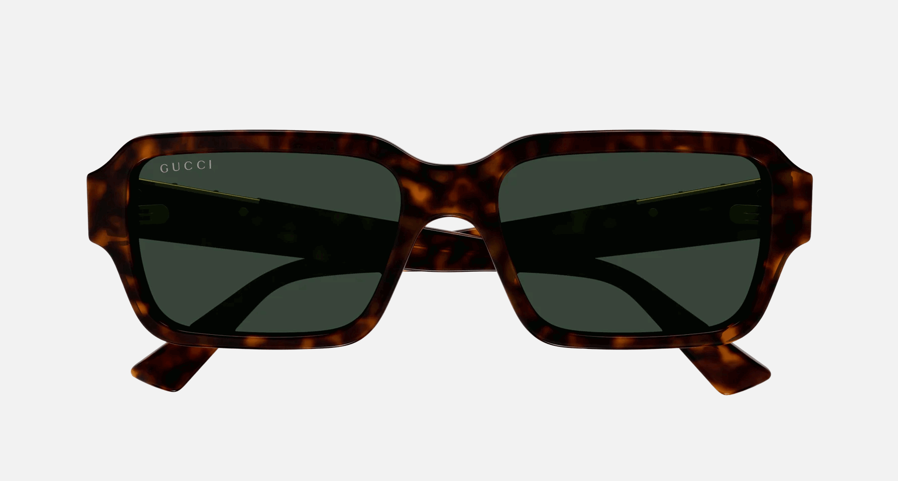 Gucci GG1887S 002 - Havana/Green Men's Sunglasses, Rectangle