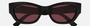 Gucci GG1954SA 004 - Black/Red Cat Eye, Women's Sunglasses