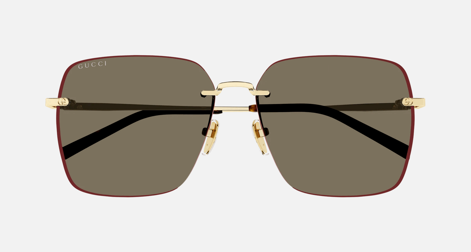 Gucci GG1955SA 002 - Gold/Brown Square, Women's Sunglasses