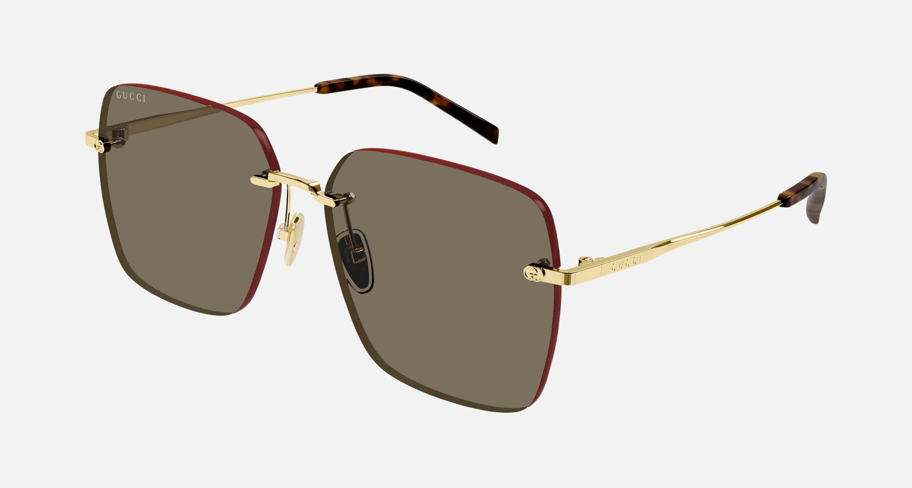 Gucci GG1955SA 002 - Gold/Brown Square, Women's Sunglasses
