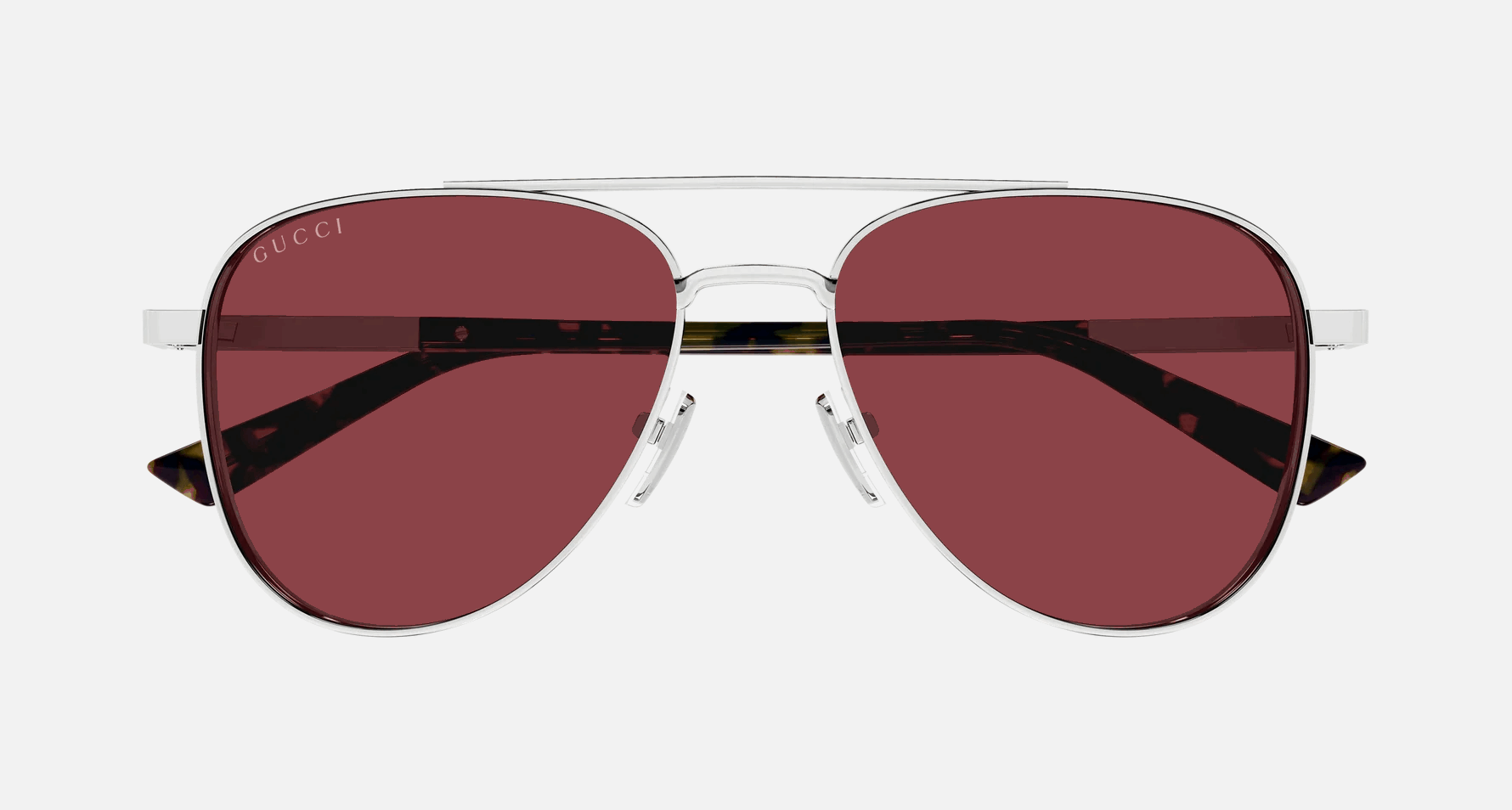 Gucci GG1962S 001 - Silver/Grey Aviator, Men's Sunglasses, Pilot