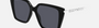 Gucci GG1967S 002 - Black with Silver/Grey Square, Women's Sunglasses