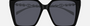 Gucci GG1967S 002 - Black with Silver/Grey Square, Women's Sunglasses