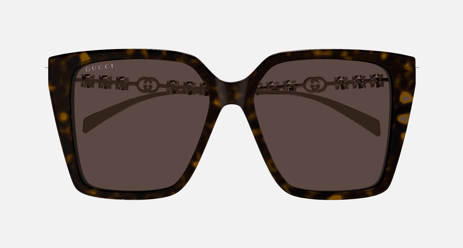 Gucci GG1967S 003 - Havana/Brown Square, Women's Sunglasses