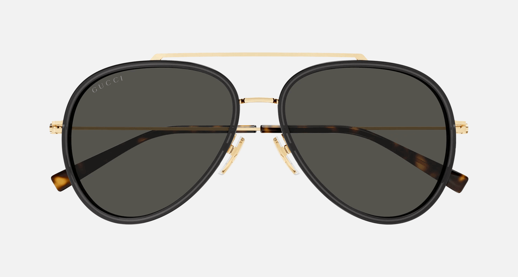 Gucci GG1981S 001 - Gold/Grey Aviator, Men's Sunglasses, Pilot