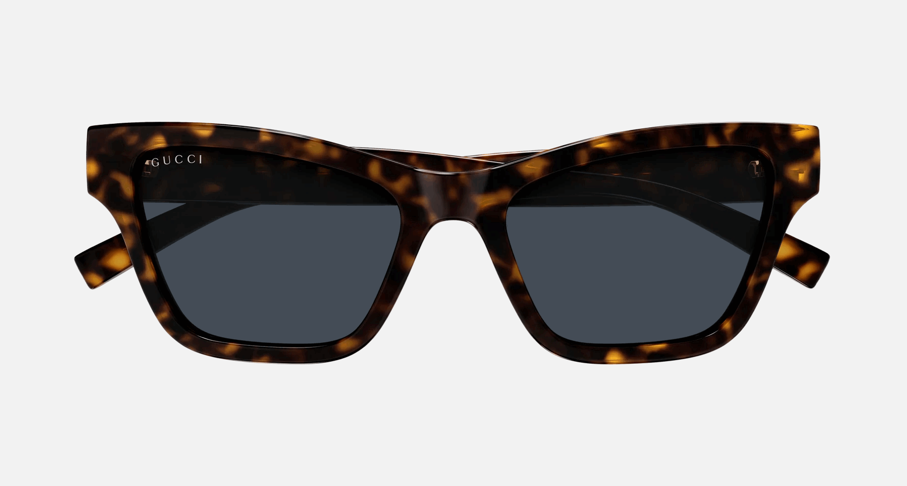 Gucci GG1982S 002 - Havana/Grey Cat Eye, Women's Sunglasses