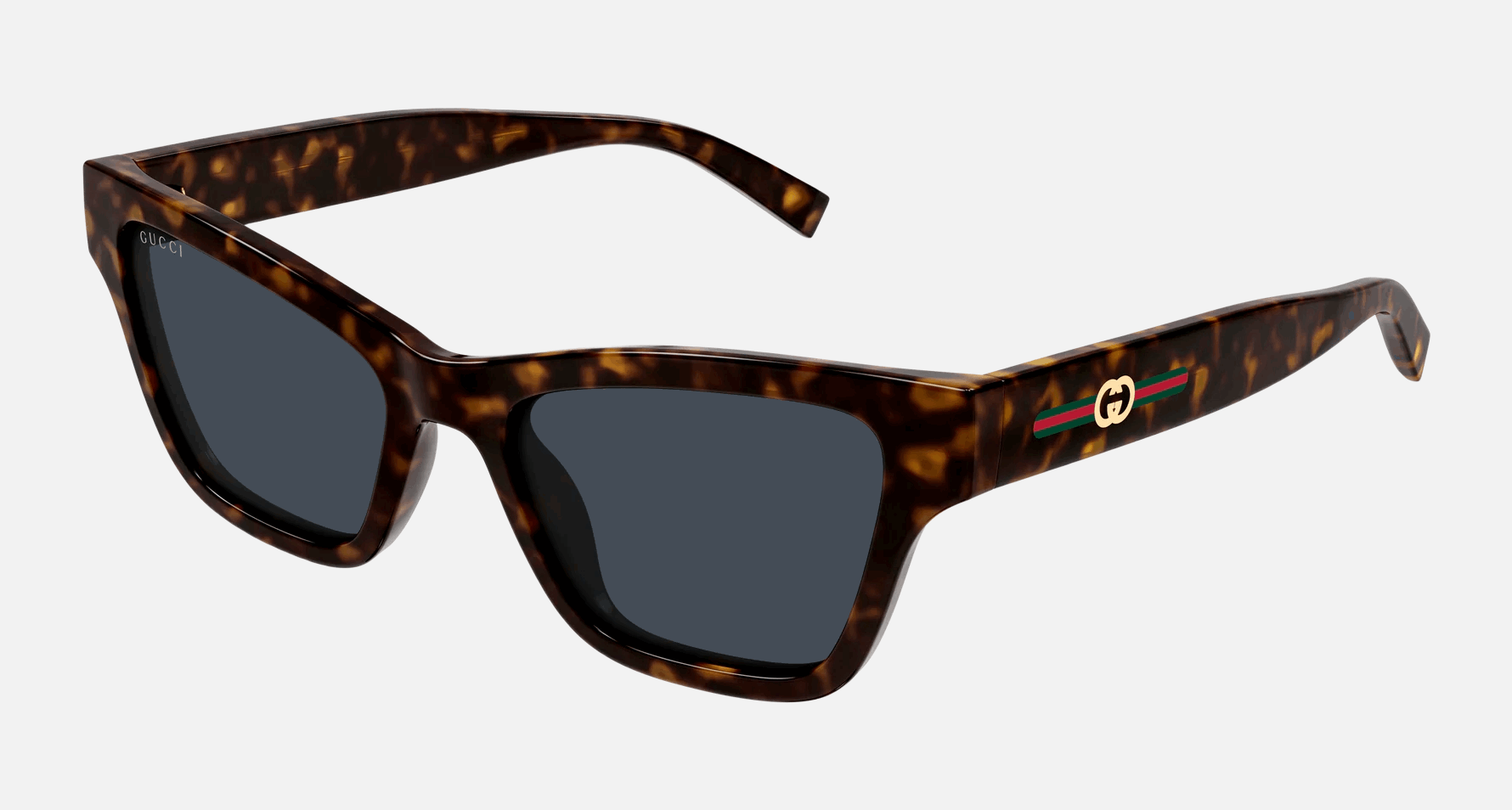 Gucci GG1982S 002 - Havana/Grey Cat Eye, Women's Sunglasses