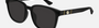 Gucci GG0637SK 001  women's full rim square sunglasses in black frame and grey lenses, with 56mm lens size, 18mm bridge size, and 150mm temple size. Available in Dubai, UAE.