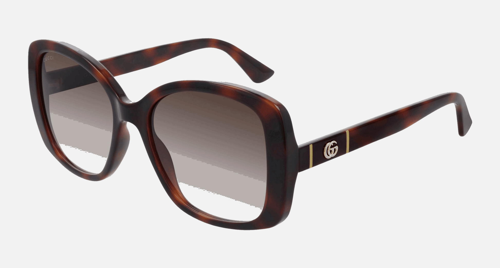 Gucci GG0762S 002  women's full rim square sunglasses in havana frame and brown lenses, with 56mm lens size, 18mm bridge size, and 145mm temple size. Available in Dubai, UAE.